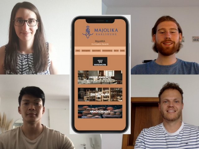 Ökonomische Bildung: Im Rahmen eines Seminars an der PHKA haben Studierende Geschäftsideen für die Majolika Karlsruhe entwickelt. Screenshot: PHKA