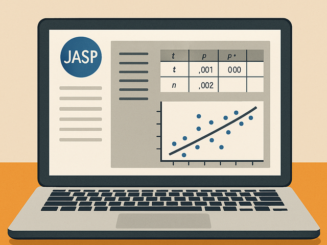 Symbolbild Auswertungsoberfläche JASP