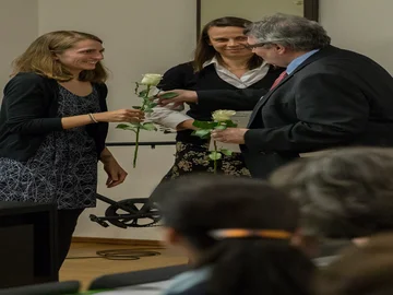 DAAD-Preisträgerin Kristina Vitek (l.). Foto: Pädagogische Hochschule Karlsruhe