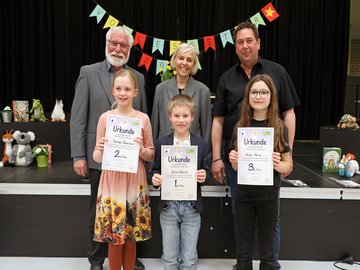 Bruchsaler Grundschul-Vorlesewettbewerb: Die Sieger:innen Stufe 4. Foto: Pädagogische Hochschule Karlsruhe