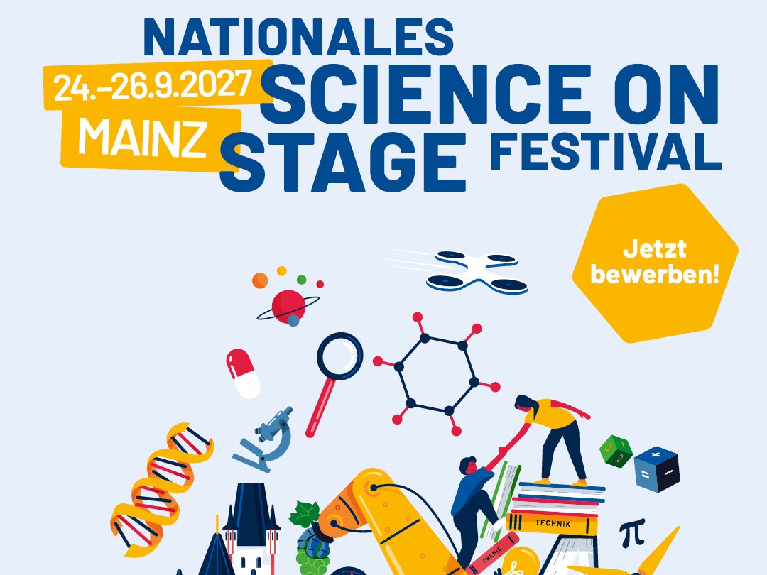 Bild zeigt Flyer für das nationale Science on Stage Festival 2027