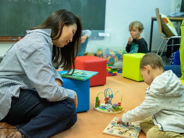 Rückzugsort: Der neue Eltern-Kind-Raum der Pädagogischen Hochschule Karlsruhe. Foto: Lea Schmitt/PHKA