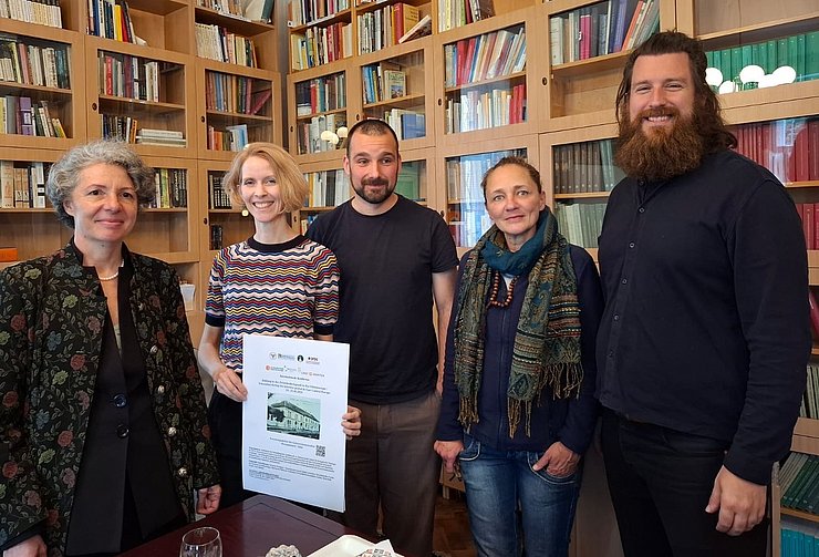 Von links nach rechts: Dr.in Liana Regina Iunesch, Dr.in Teresa Leonhard, Dr. Robert Pfützner, Dr.in Eveline Cioflec, Jun.-Prof. Dr. Sebastian Engelmann